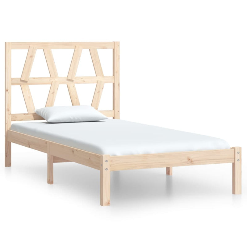 vidaXL Small Single tömör fenyőfa ágykeret 75 x 190 cm