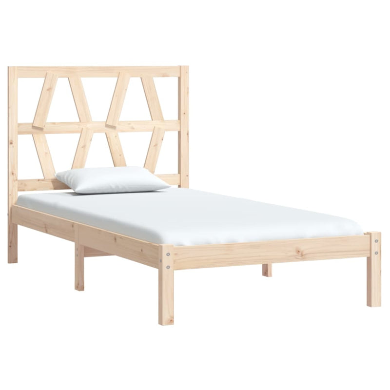 vidaXL Small Single tömör fenyőfa ágykeret 75 x 190 cm