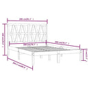 vidaXL szürke tömör fenyőfa ágykeret 200x200 cm