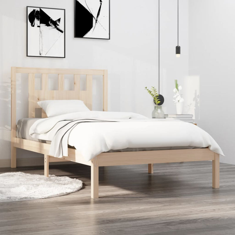 vidaXL tömör fenyőfa ágykeret 100 x 200 cm
