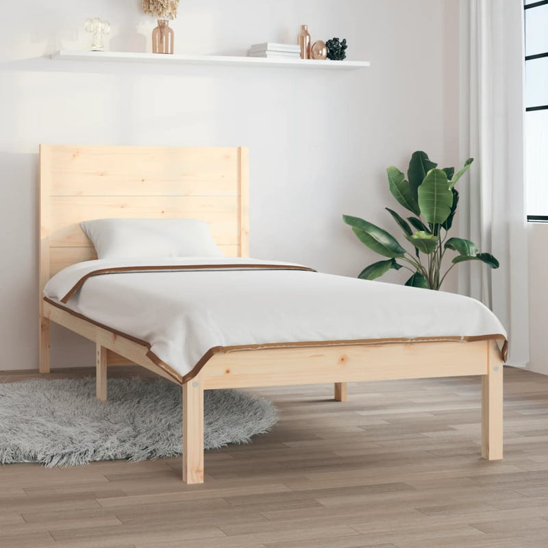 vidaXL Small Single tömör fa ágykeret 75 x 190 cm