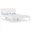 vidaXL fehér tömör fenyőfa ágy matrac nélkül 140x190 cm