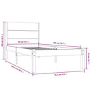 vidaXL tömör fenyőfa ágy matrac nélkül 90 x 200 cm