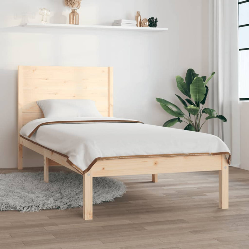 vidaXL tömör fenyőfa ágy matrac nélkül 90 x 200 cm