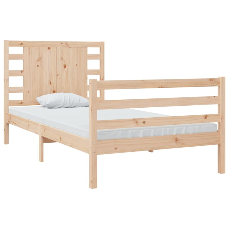 vidaXL tömör fenyőfa ágy matrac nélkül 75 x 190 cm