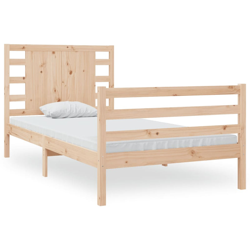 vidaXL tömör fenyőfa ágykeret matrac nélkül 90 x 190 cm