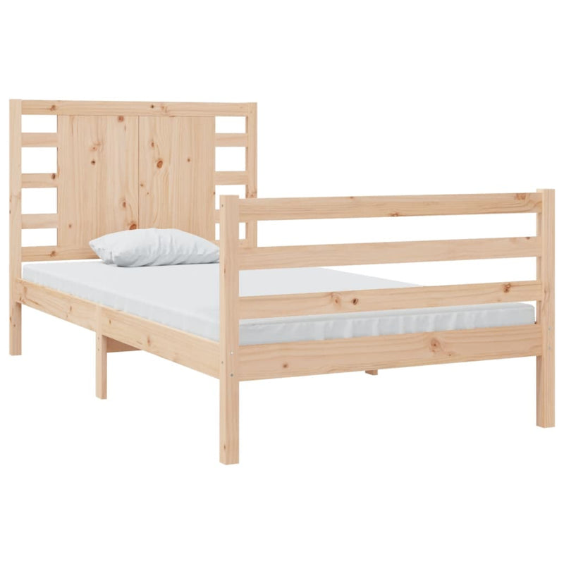 vidaXL tömör fenyőfa ágykeret matrac nélkül 90 x 190 cm