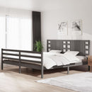 vidaXL szürke tömör fenyőfa ágykeret 200 x 200 cm