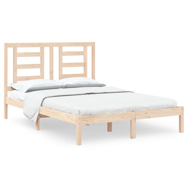 vidaXL tömör fenyőfa ágy matrac nélkül 140 x 190 cm