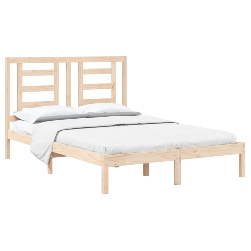 vidaXL tömör fenyőfa ágy matrac nélkül 140 x 190 cm
