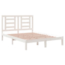 vidaXL fehér tömör fenyőfa ágy matrac nélkül 140x190 cm