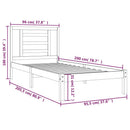 vidaXL tömör fenyőfa ágy matrac nélkül 90 x 200 cm