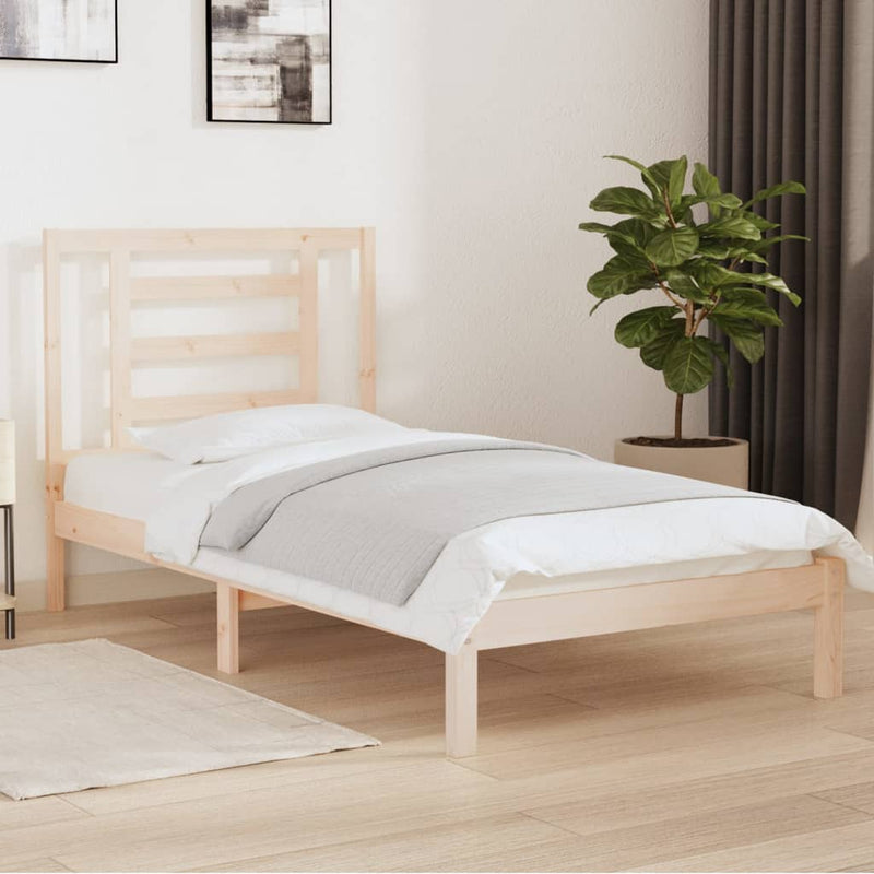 vidaXL tömör fenyőfa ágy matrac nélkül 90 x 200 cm