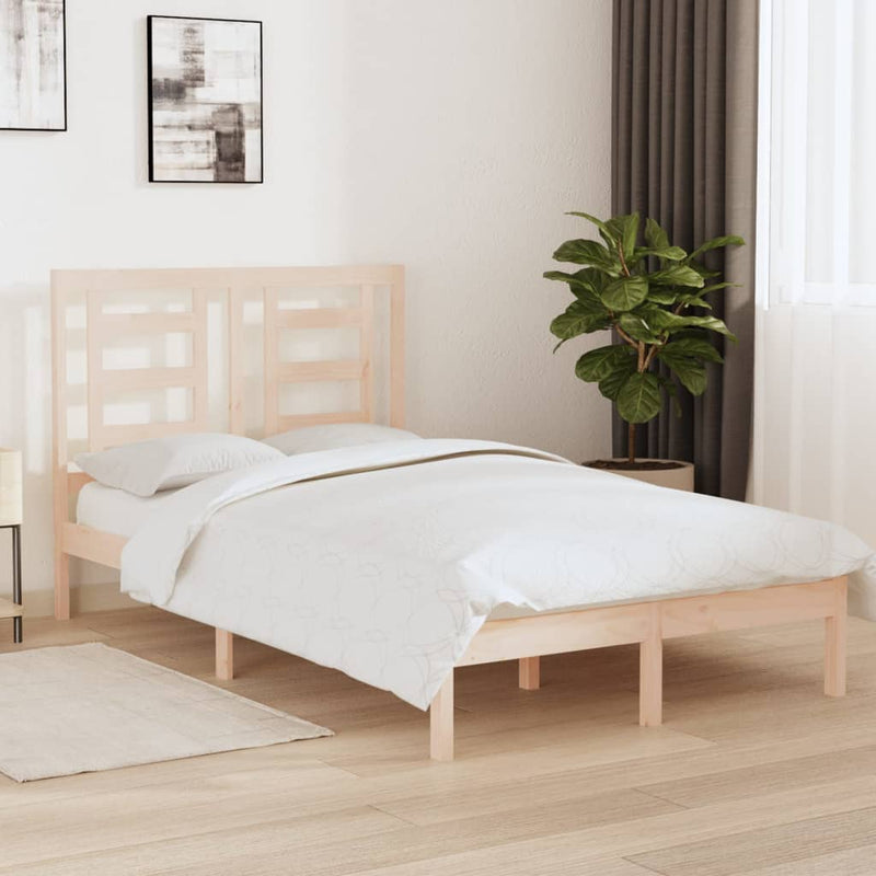 vidaXL tömör fenyőfa ágykeret ágy matrac nélkül 120 x 200 cm