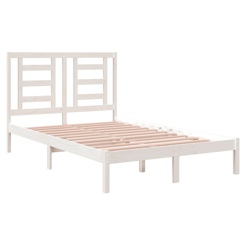 vidaXL fehér tömör fenyőfa ágy matrac nélkül 120 x 200 cm