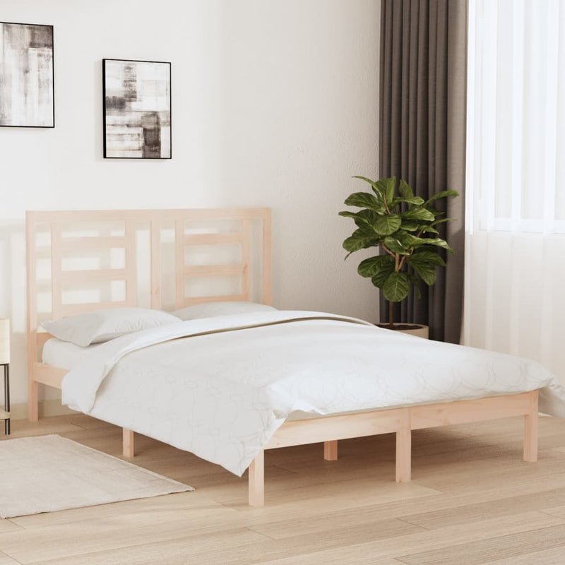 vidaXL tömör fenyőfa ágy matrac nélkül 140 x 200 cm