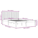 vidaXL fehér tömör fenyőfa ágy matrac nélkül 200 x 200 cm