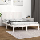 vidaXL fehér tömör fenyőfa ágy matrac nélkül 200 x 200 cm