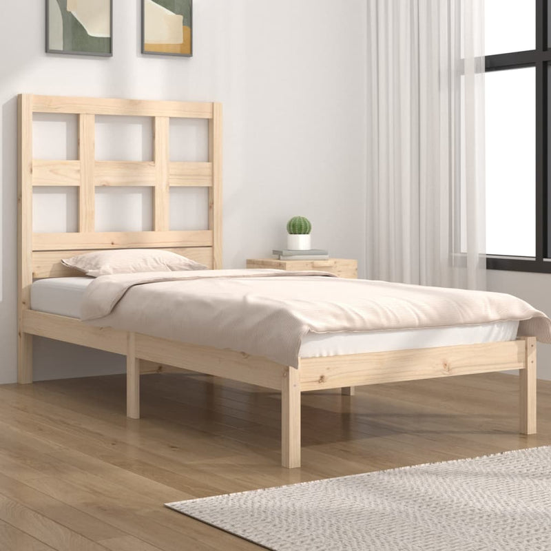 vidaXL tömör fenyőfa ágy matrac nélkül 90 x 200 cm