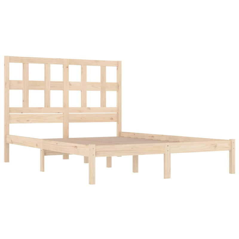 vidaXL tömör fenyőfa ágykeret ágy matrac nélkül 120 x 200 cm