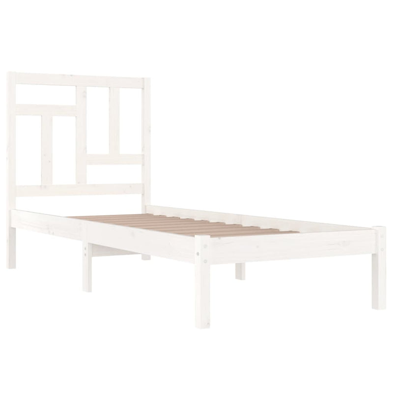 vidaXL fehér tömör fenyőfa ágykeret matrac nélkül 90 x 190 cm