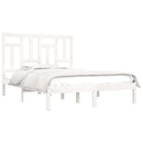 vidaXL fehér tömör fenyőfa ágy matrac nélkül 140x190 cm