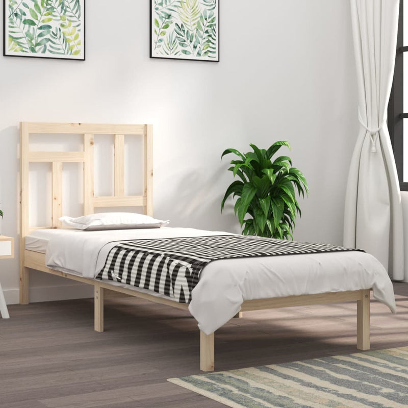 vidaXL tömör fenyőfa ágy matrac nélkül 90 x 200 cm