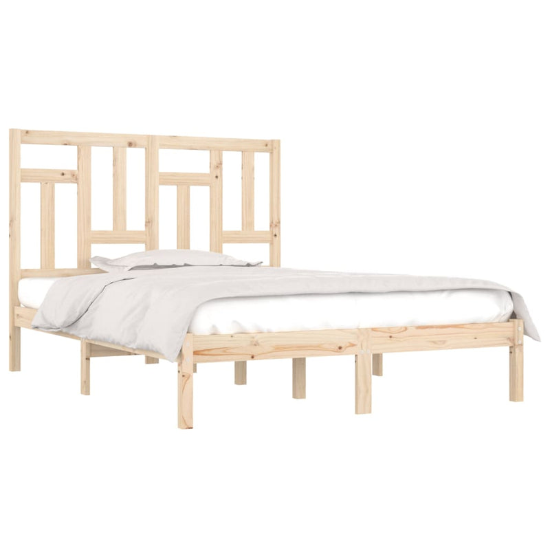 vidaXL tömör fenyőfa ágykeret ágy matrac nélkül 120 x 200 cm