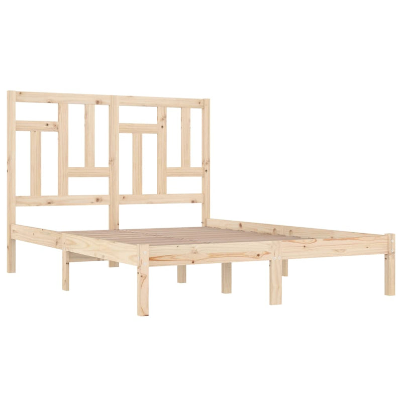 vidaXL tömör fenyőfa ágykeret ágy matrac nélkül 120 x 200 cm
