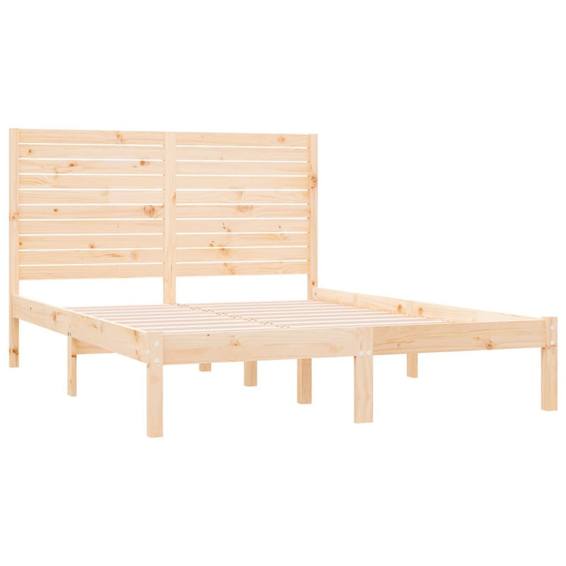 vidaXL King Size tömör fa ágykeret 150 x 200 cm