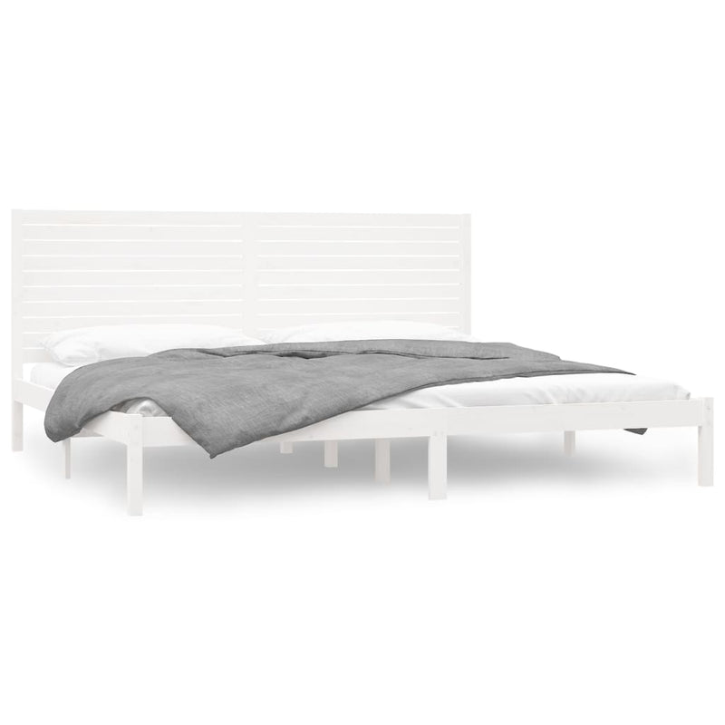 vidaXL fehér tömör fa ágykeret 200 x 200 cm