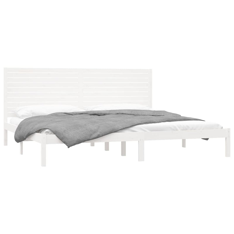 vidaXL fehér tömör fa ágykeret 200 x 200 cm