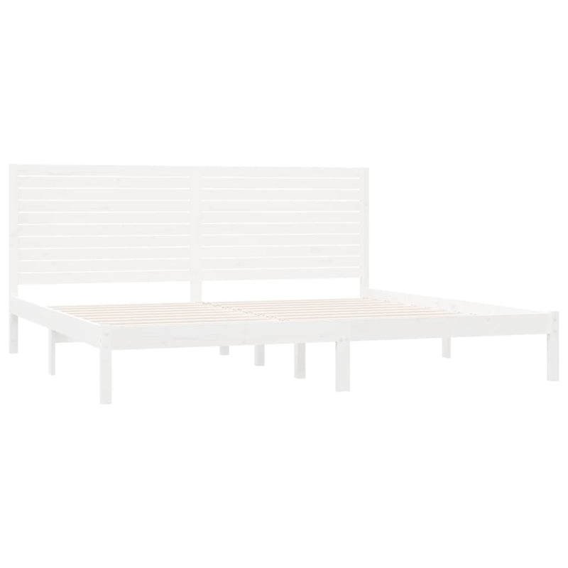 vidaXL fehér tömör fa ágykeret 200 x 200 cm