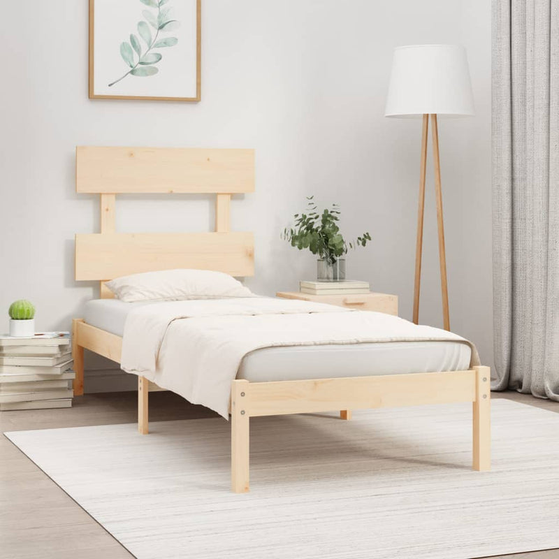 vidaXL Small Single tömör fa ágykeret 75 x 190 cm