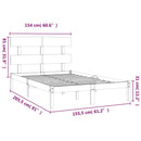 vidaXL King Size tömör fa ágykeret 150 x 200 cm