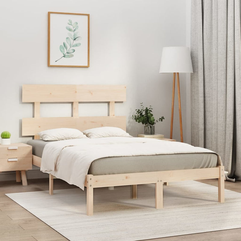 vidaXL King Size tömör fa ágykeret 150 x 200 cm