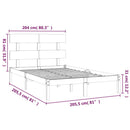 vidaXL fehér tömör fa ágykeret 200 x 200 cm