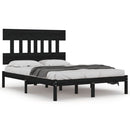 vidaXL fekete tömör fa ágykeret 200x200 cm
