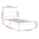 vidaXL fehér tömör fenyőfa ágy matrac nélkül 90 x 200 cm