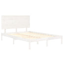 vidaXL fehér tömör fenyőfa ágy matrac nélkül 120 x 200 cm