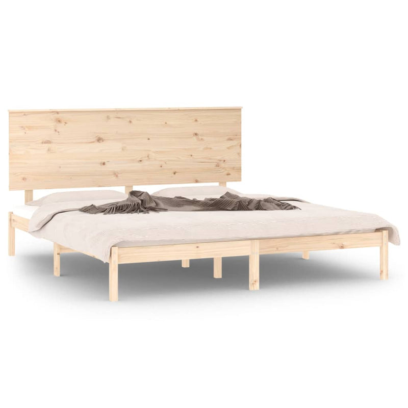 vidaXL Super King tömör fa ágykeret 180 x 200 cm