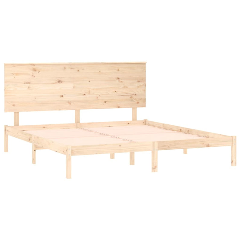 vidaXL Super King tömör fa ágykeret 180 x 200 cm