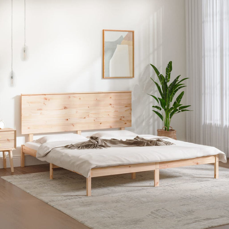 vidaXL Super King tömör fa ágykeret 180 x 200 cm