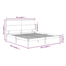 vidaXL fekete tömör fenyőfa ágykeret 200 x 200 cm