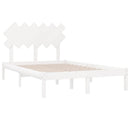 vidaXL fehér tömör fa ágykeret 135 x 190 cm (Double)