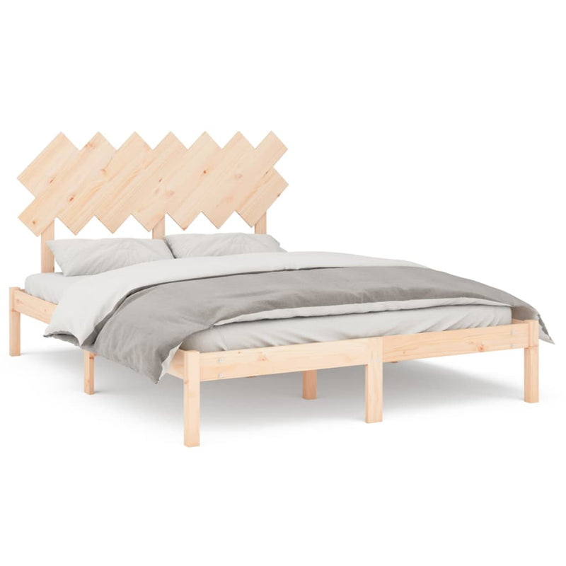 vidaXL tömör fa ágykeret 150 x 200 cm (King Size)
