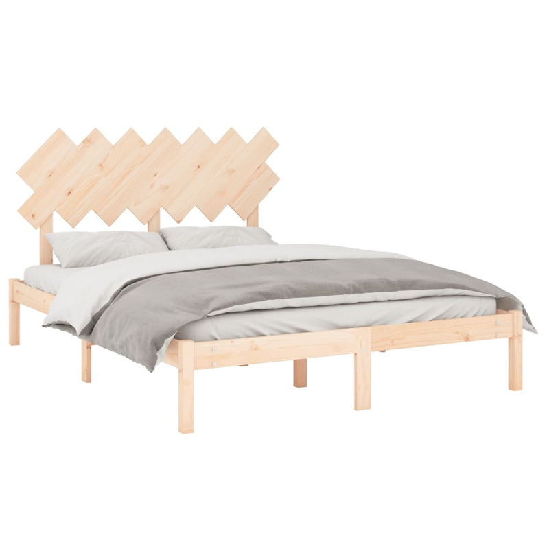 vidaXL tömör fa ágykeret 150 x 200 cm (King Size)