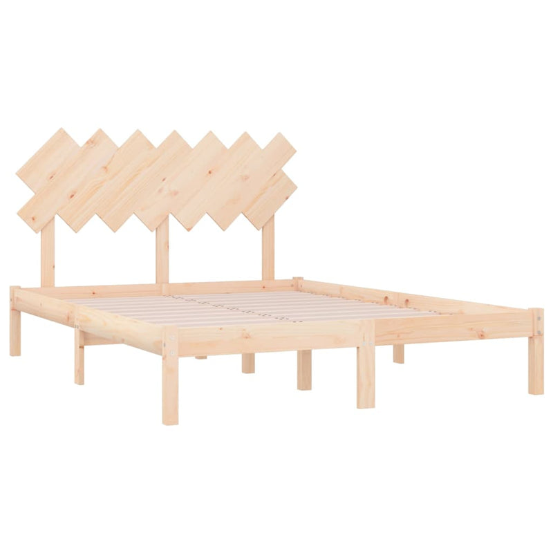 vidaXL tömör fa ágykeret 150 x 200 cm (King Size)