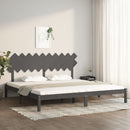 vidaXL szürke tömör fa ágykeret 200 x 200 cm