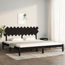 vidaXL fekete tömör fa ágykeret 200 x 200 cm